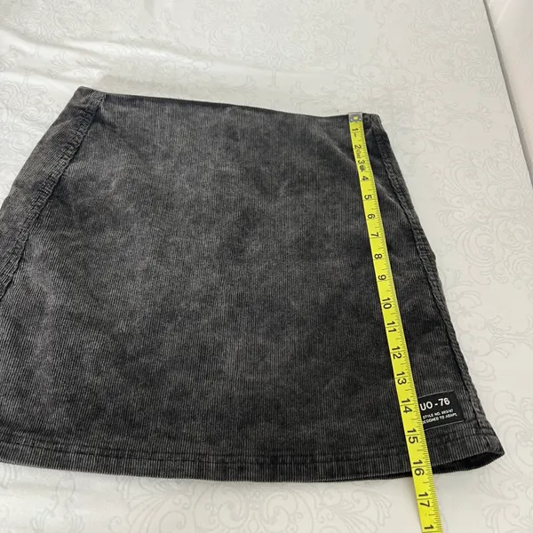 by Urban Outfitters Corduroy Charcoal Gray Mini Skirt Size Medium - Image 8