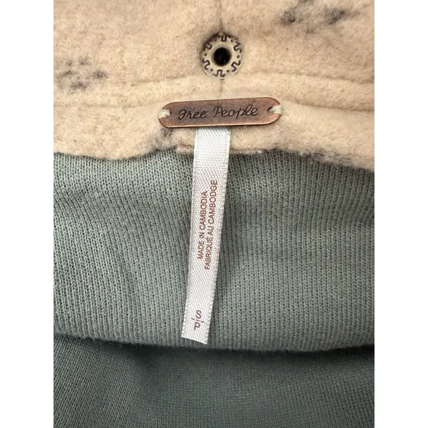 Free People Mountain Top Sweatshirt Black‎ Sheep Combo Women's Size Small - Image 13