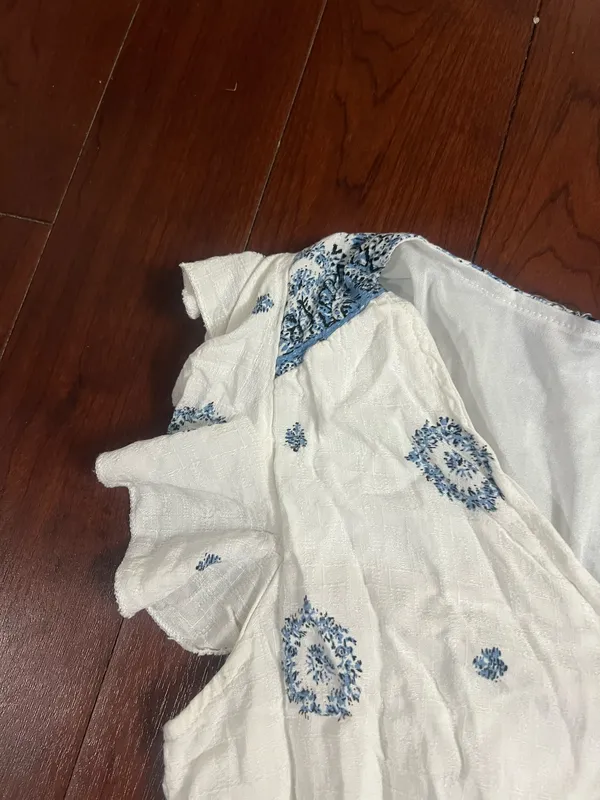 Kindred Blue and White Floral Maxi Dress - Image 5