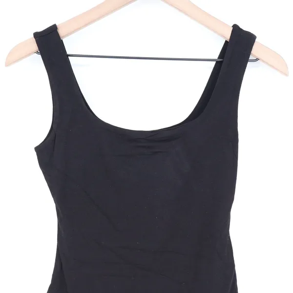 Naked Wardrobe Womens Black Scoop Neck Sleeveless Thong Bodysuit M - Image 3