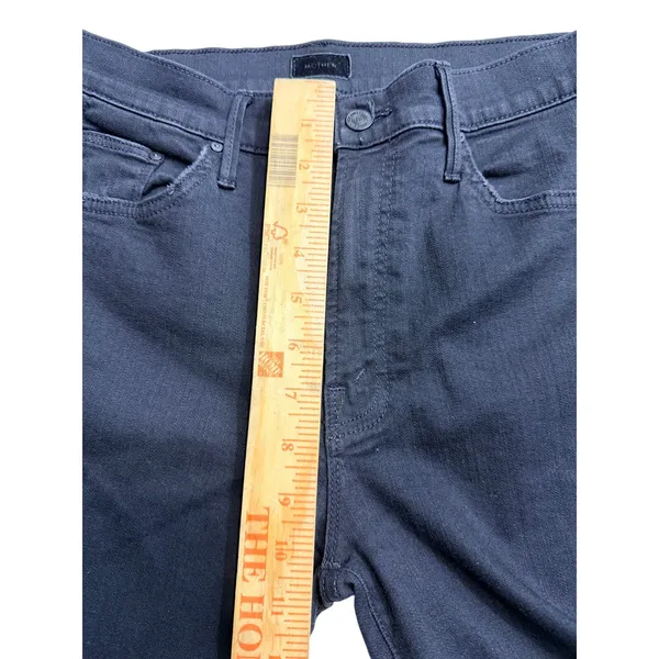 Mother The Insider Crop Step Fray Jeans in Not Guilty Black Mid Rise Size 29 - Image 12
