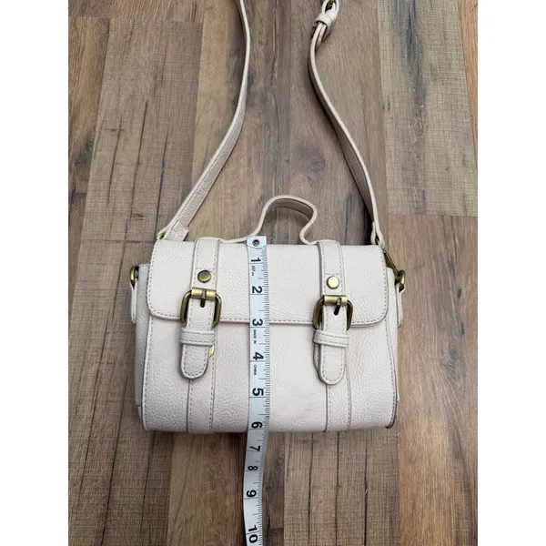 Anthropologie Crossbody Satchel Bag Blush Pink Faux‎ Leather Mini Messenger - Image 10
