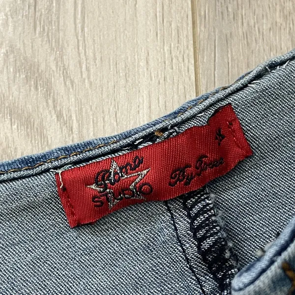 Vintage Corset Tank denim crop womens Blue (size 1x) western festival going out - Image 2