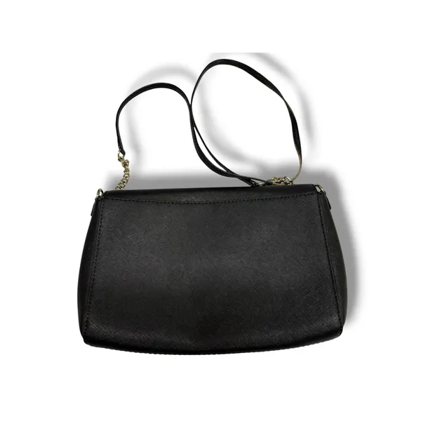 Kate Spade New York Black Saffiano Leather Crossbody Bag Gold Hardware Flap Snap - Image 3