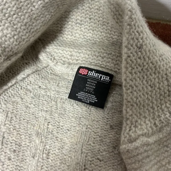 Sherpa Adventure Gear Merino Alpaca Zip Cardigan Women S Grey Long Shawl Sweater - Image 4