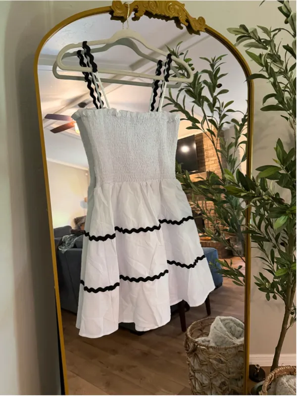 Just Quella NEW Ric Rak Beach Mini Lined Dress 4/6 - Image 5