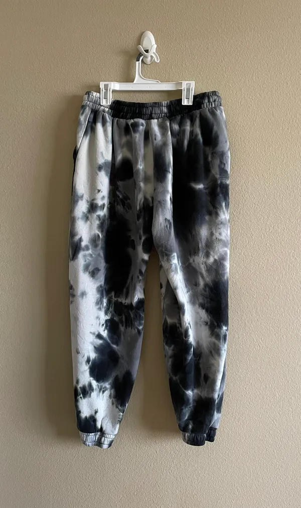 Black Tie Dye Joggers Size L - Image 4