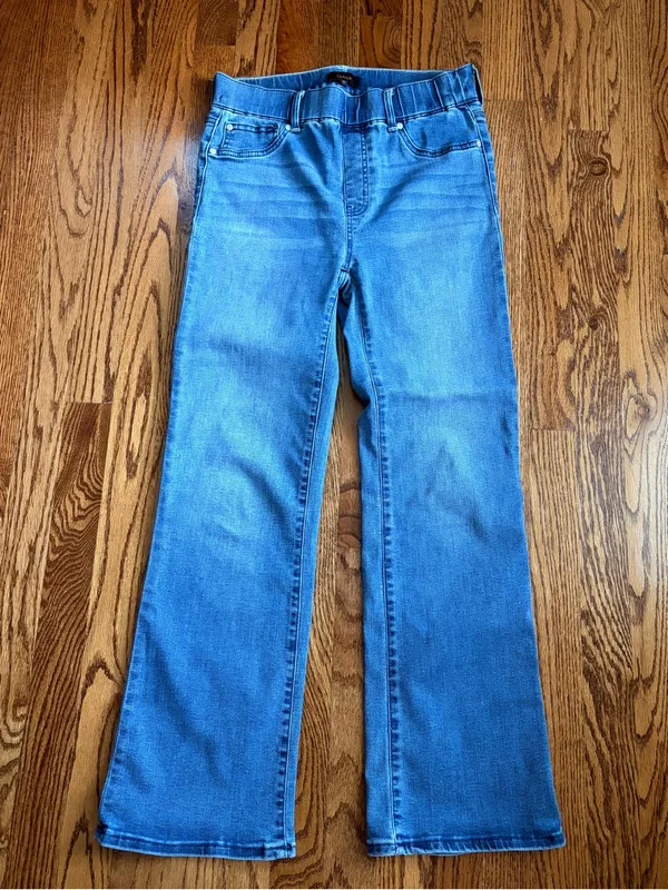 Quince Nina Stretch Pull-On Kick Flare Jeans – Laguna Blue – Size Small - Image 5