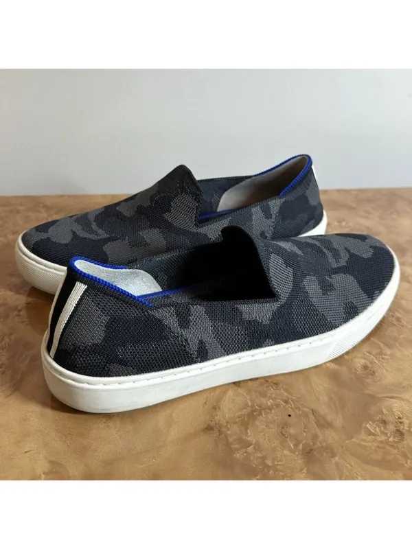 Rothy's The Original Slip-On Sneaker Grey Camo Knit Washable Sneakers Size 8 - Image 2
