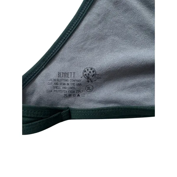 JOLYN Bennett Bikini Top Dark Green Strappy Back Athletic Swim Size XL - Image 5