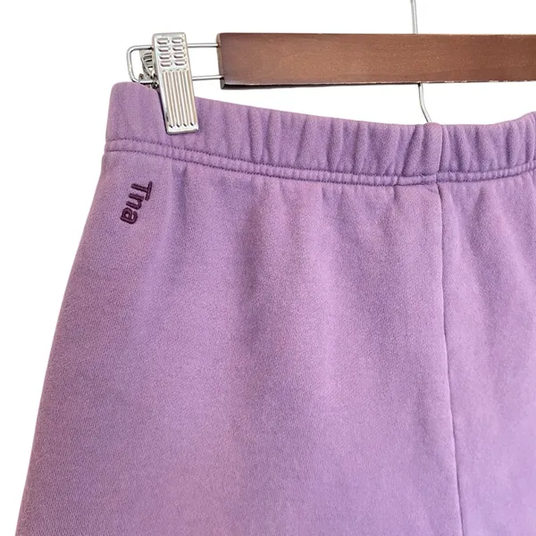 Aritzia TNA Cozy Fleece Perfect Shorts In Purple Size Medium - Image 3