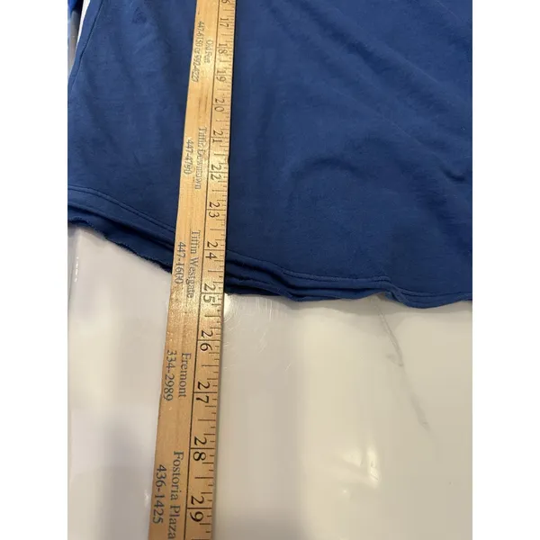 Free People We The Free Clover Puff Shoulder Top Blue Cotton 3/4 Sleeve Medium - Image 8