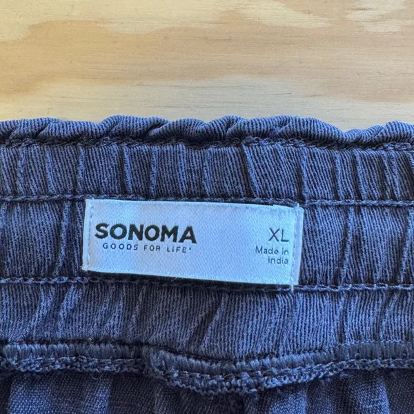 Sonoma Goods For Life Women's XL Gray Lyocell Linen Blend‎ Jogger Pants Cropped - Image 6