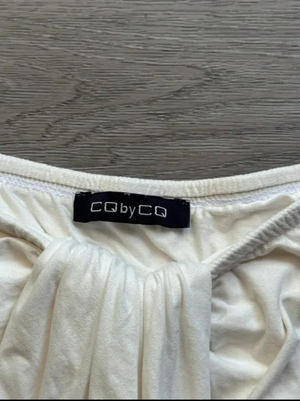 CQ by CQ Draped Stretch Skirt White Size L - Image 4