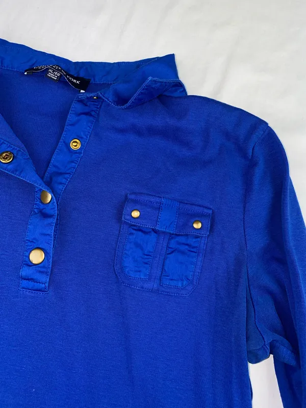 Long Sleeve Blouse Blue Size XL - Image 6