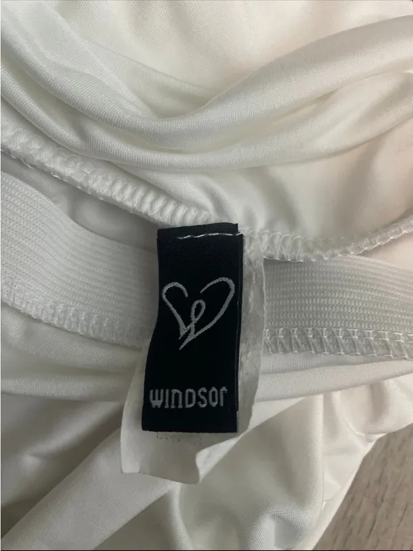 Windsor White Ruched Mini Slip Dress - Image 2