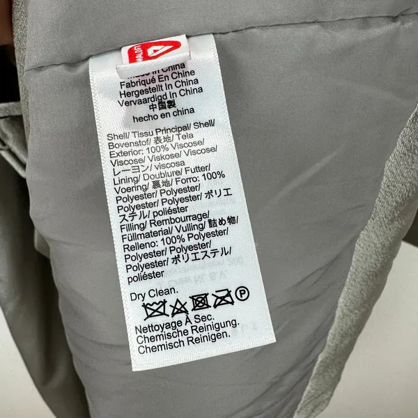 J.Crew Relaxed Trench Coat Satin Crepe Mid Length Silver Gray Insulated US 2 NWT - Image 10