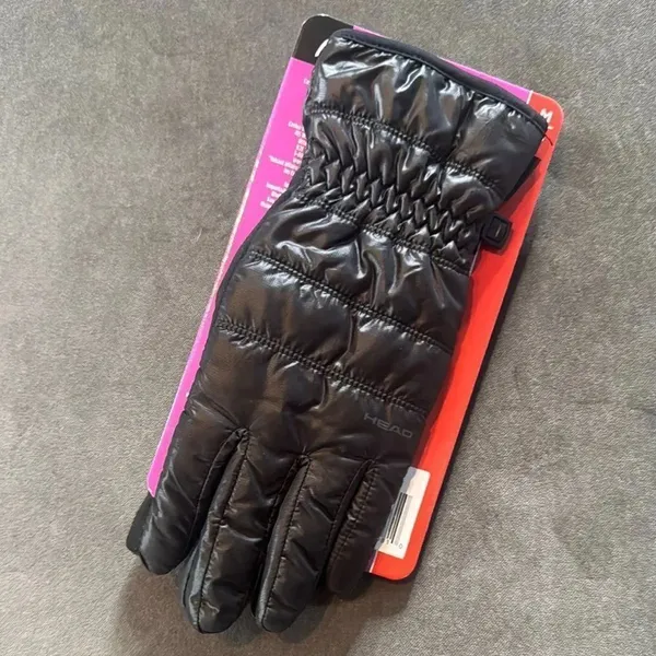 HEAD Women's Black Waterproof Hybrid Touchscreen Compatible Gloves Size M NEW - Image 2