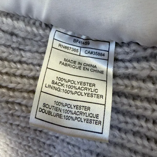 BB Dakota Sherpa Vest Knit Back Shawl Collar Rennie Sweater Vest Size XS Cream - Image 4