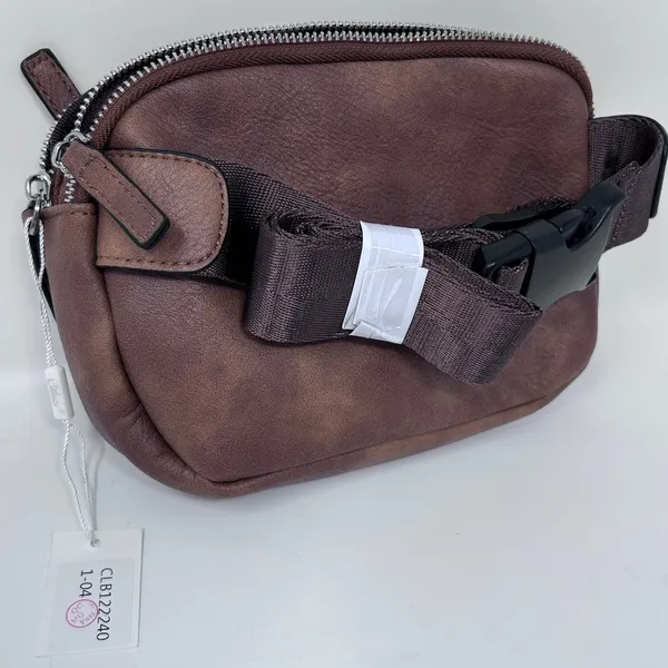 Cluci Women's Brown Fanny‎ Bag Lots of Compartments Credit Card Slots & Strap - Image 2