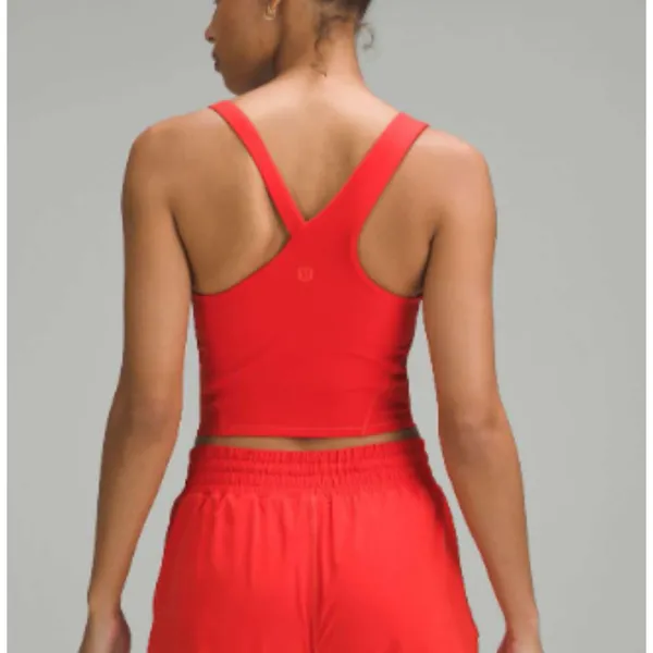Lululemon Everlux Asymmetrical Tennis Tank Top Hot Heat 0 - Image 5
