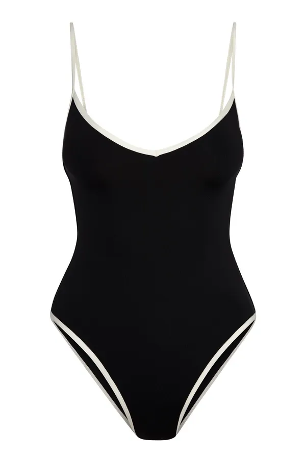 Revolve NWT - Monday Swimwear RAVELLO ONE PIECE - BLACK/IVORY size small - Image 3