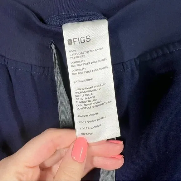 Figs Dark Blue High‎ Rise Zamora Jogger Scrub Pants - Image 5