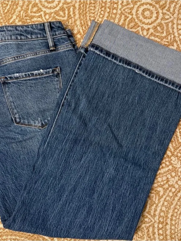 ✨NWT 12th Tribe Presley Cuffed Straight Leg Jeans 25✨ - Image 6