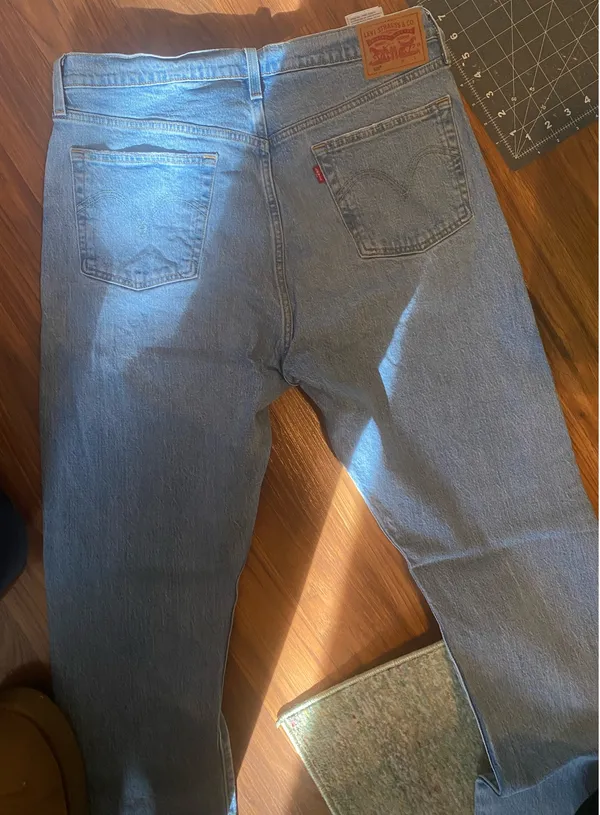 Levi Strauss & Company White Wash Button Fly 501 Jeans - Image 3