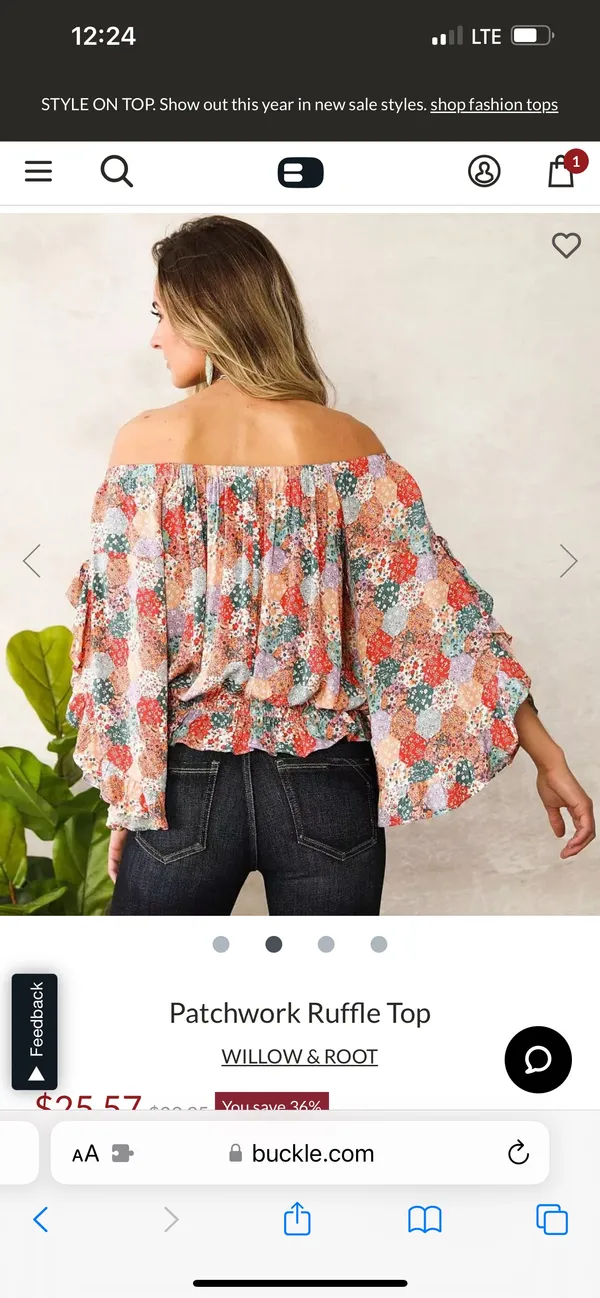 Patchwork Ruffle Top - Image 3