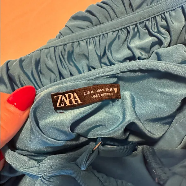 Zara Blue Corset Mini Dress - Image 5