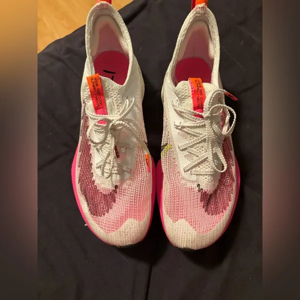 Nike White and Pink Athletic Shoes for Performance Alphafly Next% Flyknit. - Image 5