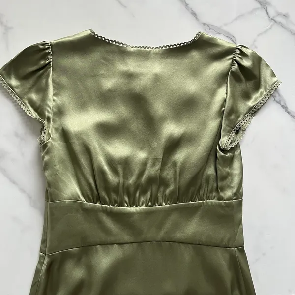 NWT Reformation Amelia Silk Dress Size 2 - Image 8