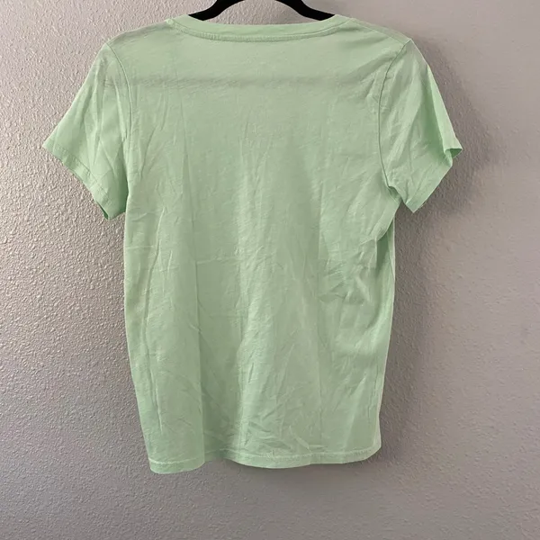NWT J. Crew Factory Light Green T-Shirt S V Neck Lightweight 100% Cotton Tee - Image 2