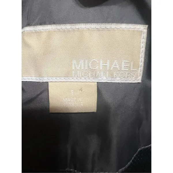 Michael Kors Windbreaker Jacket Sz S black Black/Gray - Image 3
