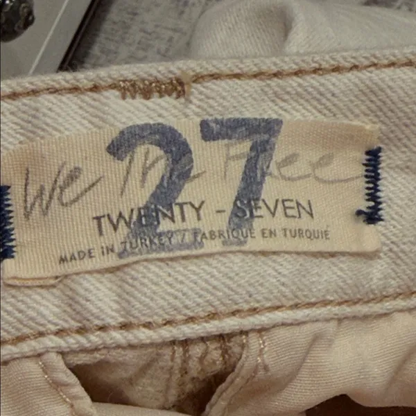 Free People we the free cotton linen blend‎ pants Cream High-Waisted Pants 27 - Image 5