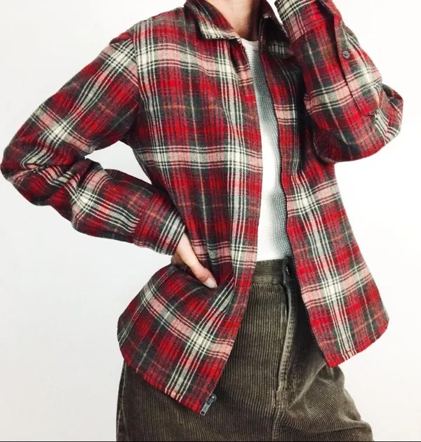 Vintage POLO Jeans Co. Ralph Lauren Quilted Plaid Jacket | Size S - Image 2