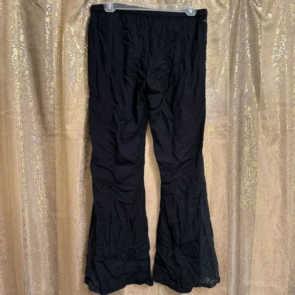 O’Neill Black Crochet Side Flowy Black Beach Pants Large - Image 2