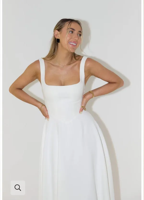 Odd Muse Ultimate Muse High Waist Square Neck Midi Dress - Image 3