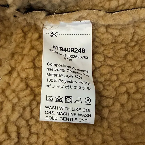 Y2K Faux Suede Penny Lane Coat Size M Faux Fur Trim Phoebe Buffay Boho Hippie - Image 7