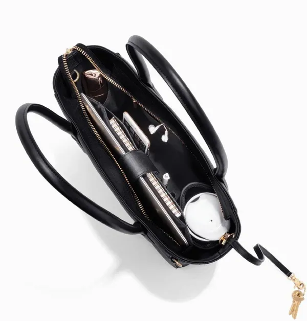 Dagne Dover Signature Tote in Onyx Black - Image 3