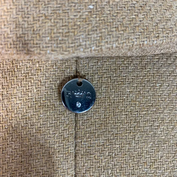 Rebel Queen camel double breasted wool blend pea coat size 42 - Image 11