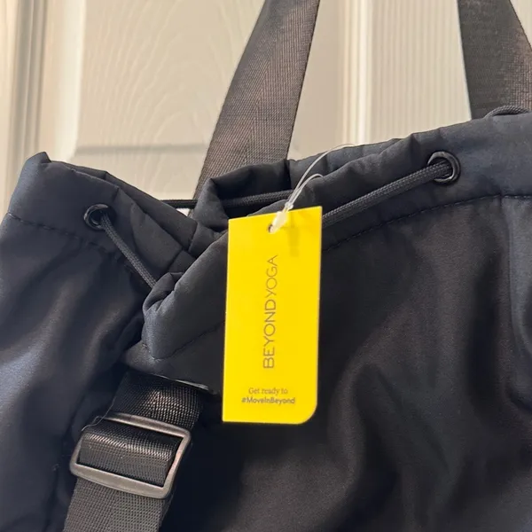 Beyond Yoga Black Convertible Drawstring Tote - Image 7