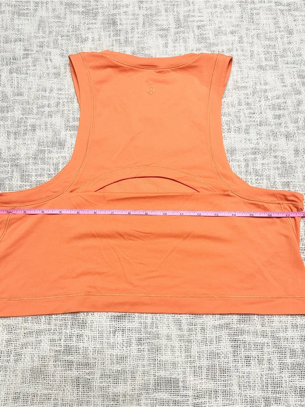 Lululemon Open Back Cropped Training Tank Top - Orange Soda 🍊 Size Measured - Image 3