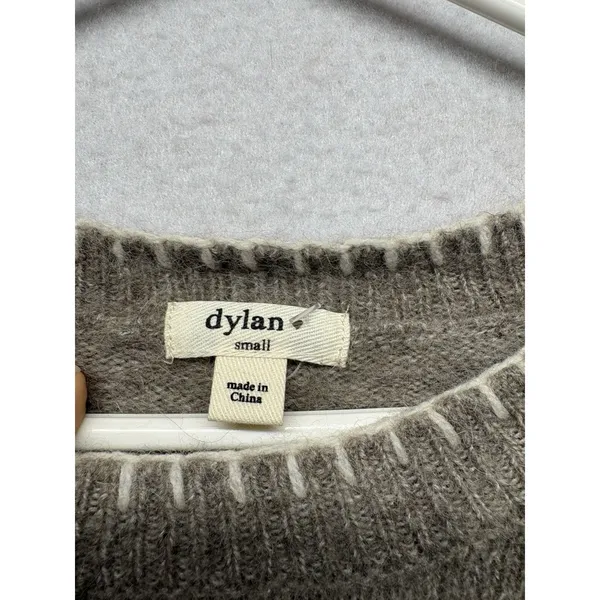 Dylan Sweater Pullover Women's Small Brown Knit Alpaca Wool Crewneck - Image 2