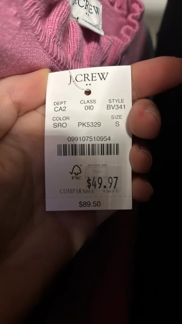 J.Crew Sweater Ruffle Neck Long Sleeve - Image 5