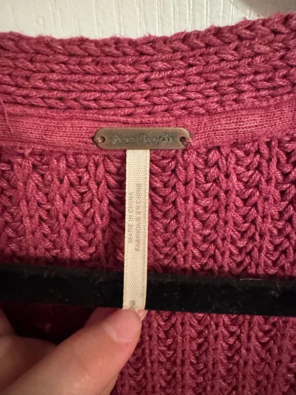 Free People Burgundy Cardigan - Image 3
