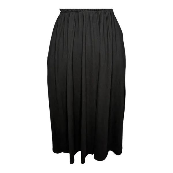 Entro Midi Dress Womens Small Black Open‎ Tie Back Short Sleeve Pockets 6164 - Image 9