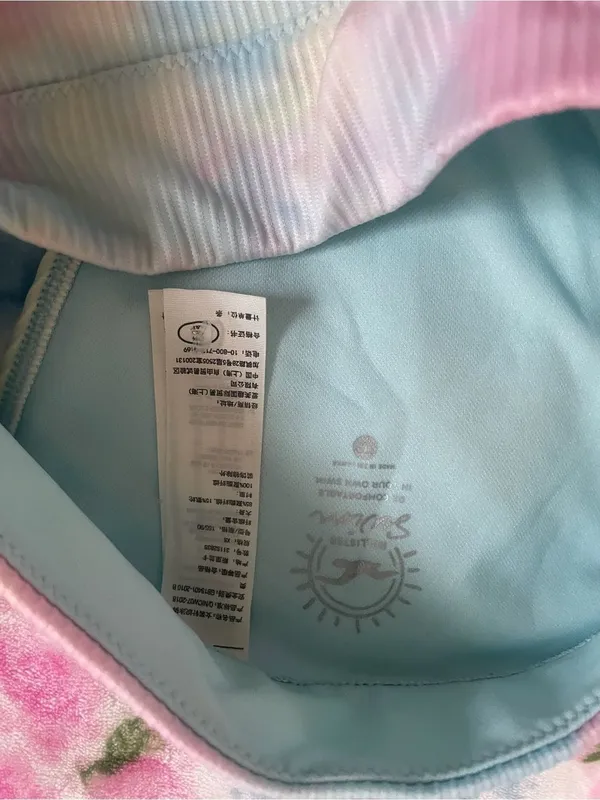 Hollister Pastel Tie-Dye Ribbed Bikini Bottoms - Pink, Blue, Green - Image 2