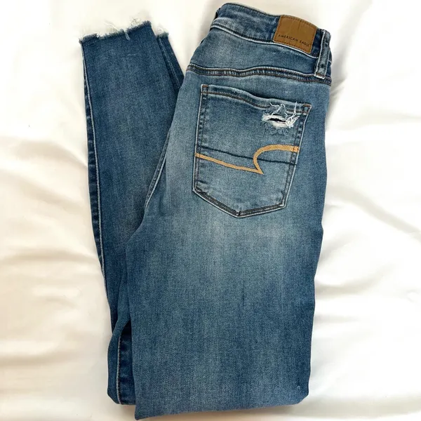 American Eagle Distressed, Hi-Rise Skinny Jeans - Image 2